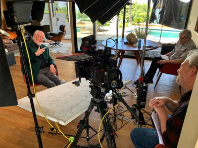  Filming interview with composer John Williams for Fiddler documentary. 