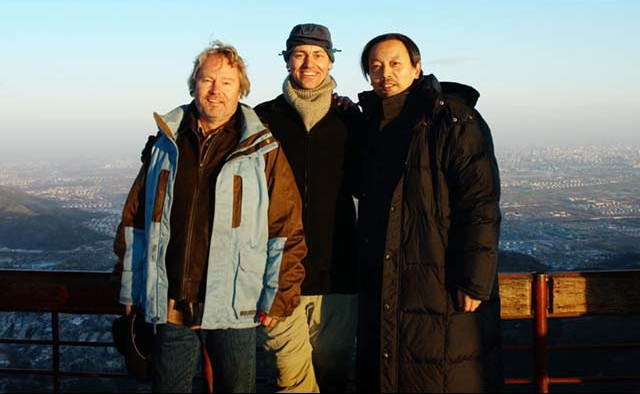  On the set of feature film GASP with John Savage and Ge You in China.  