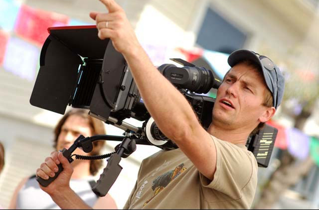  A younger me shooting a commercial.  